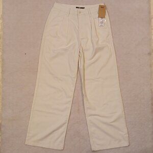 Vans Alder Relaxed Pleated Pants White Women's Size 29 VN000GA0DJR